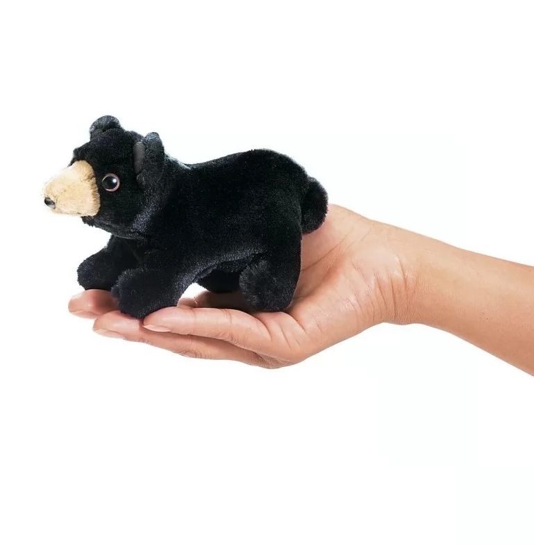 Marionnette à doigt Mini ours noir signée Folkmanis